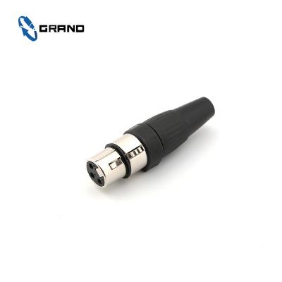 China Microphone Cable 3 PIN Silver Male Head XLR Plug Adapter Stereo Audio Stereo Microphone 3 PIN Video Studio 3 PIN Cable Connector for sale