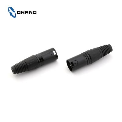 China Audio& Video 3 Pin Male Microphone Barrel Connector XLR Cable Audio Plug for sale