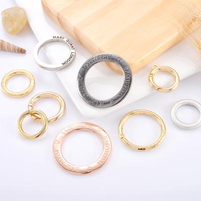 China Handbag Accessories High Grade Metal O Rings with Custom Logo 8 15mm Nickel O-rings for sale