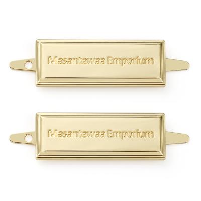 China Customized Zinc Alloy Nameplate Gold Plated Metal Logo Labels for Handbag Accessories for sale