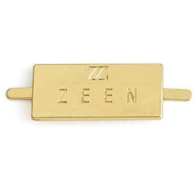 China Custom Engraved Logo Metal Nameplate for Handbags Dongguan Customized for sale