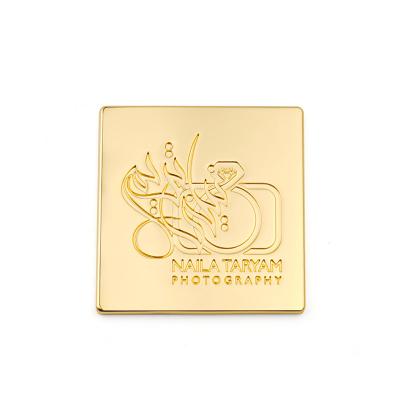 China Customized Square Metal Label for Bags Personalized Metal Name Plate for sale