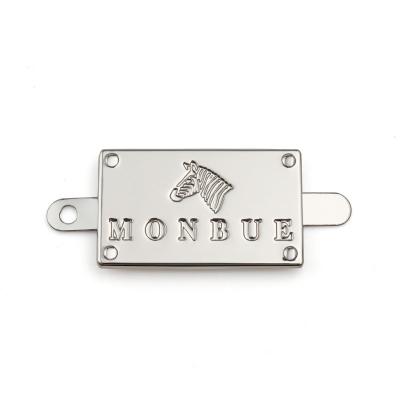 China Customized Metal Logo Tag for Handbags Nickel Free Bag Fittings for sale