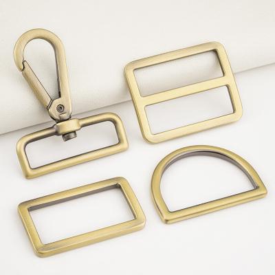 China High Grade Brushed Bronze D Ring Metal Bag Accessories 38mm Square Ring for Lanyard Hook for sale