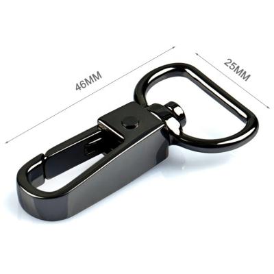 China High Polished Zinc Alloy Black Spring Snap Hook with Customizable Load Capacity for sale