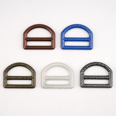 China Customized 1 Inch Metal Tri Glide Buckle D Shape Adjustable Slide Buckle for Bag Strap for sale