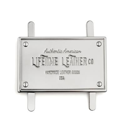 Китай Handbag Metal Plate with Silver Tag Label and Prevent Fade Surface Customization продается