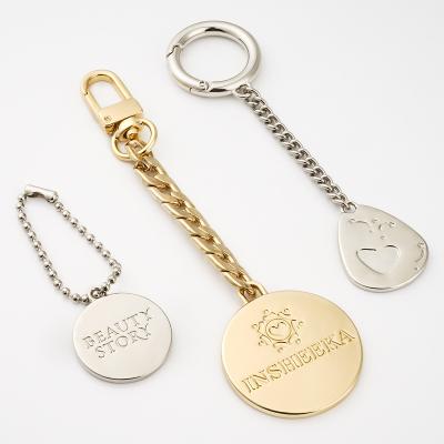 中国 Professional Custom Logo Bag Keychain Zinc Alloy Key Ring With Chain Hook 販売のため