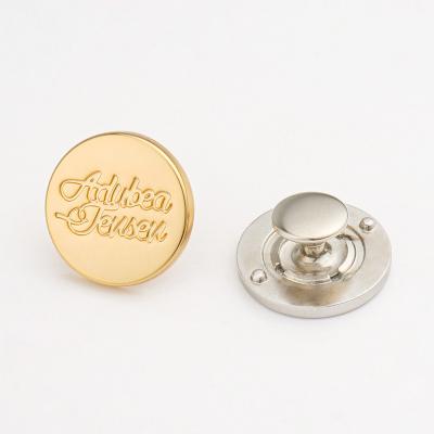 China User Friendly High Level Purse Hardware Custom Logo Metal Rivet Engraved Logo Label zu verkaufen