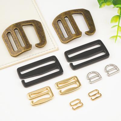 China Custom 9 Shape Bra Slider Buckle Metal G Hook Buckle for Underwear Accessories Hardware for sale