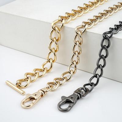 China Handbag Metal Chain Eco Friendly Gold Plated Leather Bag Decorative Hardware Thick Chain for sale