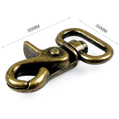 China Antique Brass Metal Snap Swivel Hook For Bag in Customized Size for Suitcase for sale