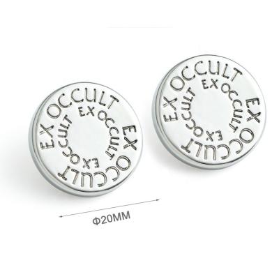 China Rivet Fixation Metal Logo Tag Custom Round Engraved Logo For Wallet And Purse for sale