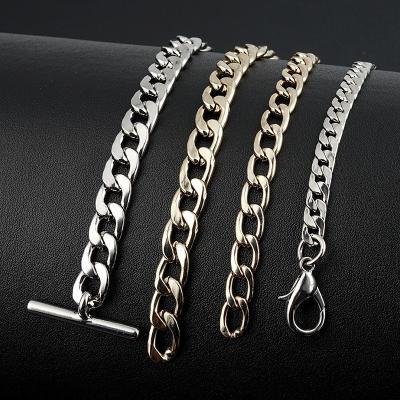 China Superior Dongguan Kangsheng Ladies Handbag Handles Chain Gold Silver Flat Metal Bag Chain Iron Handle Hardware Accessories of Bag Te koop