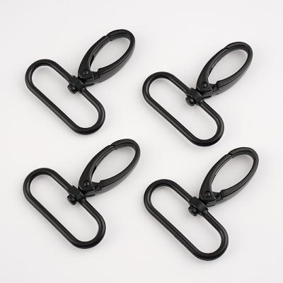 China Black Snap Hook Bag Accessories 1.5 Inch Oval Snap Hooks for Customized Computer Shoulder Strap zu verkaufen