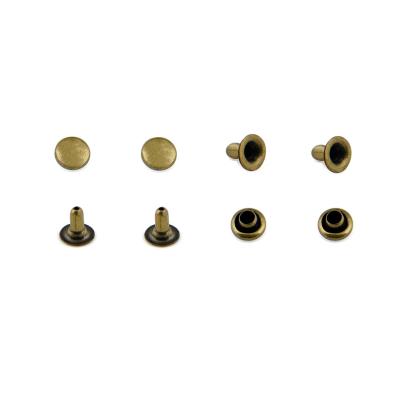 China Directly Sell Metal Handbag Double Cap Rivet with 2mm Shank Diameter for sale