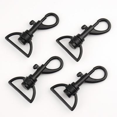 China Zinc Alloy Metal Swivel Clasps Lanyard Snap Hook Black Lobster Clip for Bags and Keys for sale