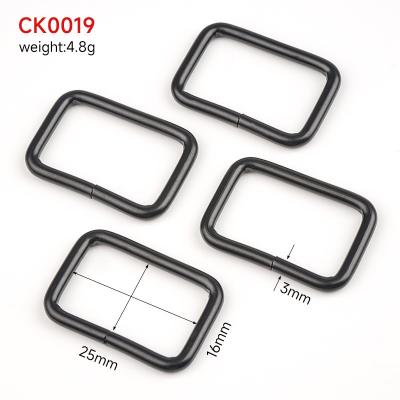 China Bag Parts Metal Buckle 1 Inch Custom Rectangle Ring for Bag Strap and Webbing Belts for sale