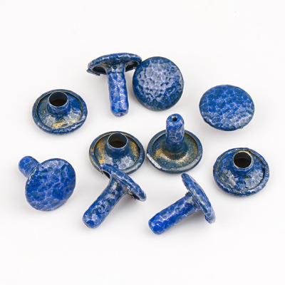 China Metal Rivets for Leather Craft Belt Shoes Repairs Decoration 9mm Shank Diameter Brass à venda