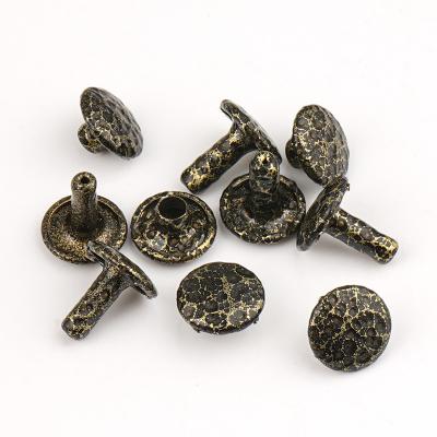 China Antique Brass Metal Rivets for Leather Craft Shoes and Clothes Repair 9mm Double Cap à venda