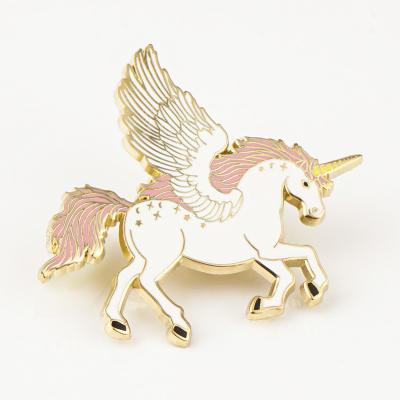 China Cute Unicorn Pin for Clothing Bags Custom Hard Enamel Metal Lapel Pin by Professional for sale