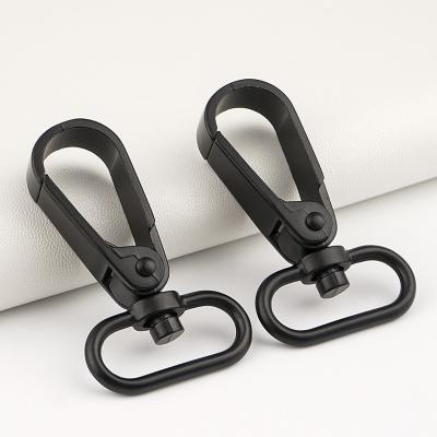 China 25mm Metal Spring Clips Hooks Eco-friendly Black Snap Hook for Bag Lanyard Accessories à venda