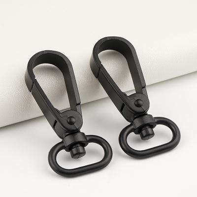 중국 Metal Bag Strap Swivel Spring Hook 20mm Black Alloy Snap Hook for Handbags Lanyard 판매용