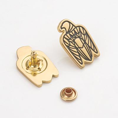 China Zinc Alloy Metal Rivet Logo Tag with Custom-made Sizes Eagle Shape and Accessories for sale