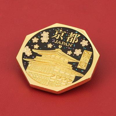 Κίνα Custom Die Struck Enamel Kyoto Culture Badge with Magnetic Pin and Die Cast Enamel προς πώληση