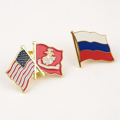 Cina Eco-friendly Custom Metal Pin for Clothing Soft Enamel Pins Decorative Flag Badges in vendita