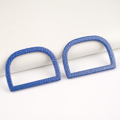 China User-Friendly 38mm Backpack D Rings Bag Hardware D Shape Metal Ring for Handbag Blue for sale