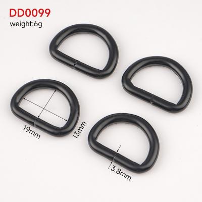 China Thick 3.8mm Black D-Ring Buckle User-Friendly 20mm D Buckle Ring for DIY Accessories for sale