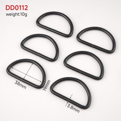 China 38mm D Ring Bags Black Metal D Shape Buckles for Webbing Hand Bags Leather for sale