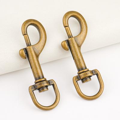 China Custom 15mm Glossy Antique Copper Swivel Snap Hook for Straps Max Load Capacity 112kg for sale