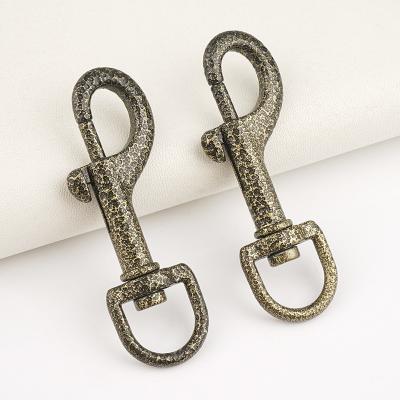 China 15mm Swivel Snap Hook for Dog Collar Leash Bag Antique Brass Snap Clasp Hardware for sale