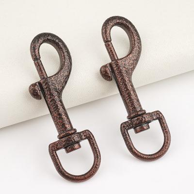 China 15mm Antique Copper Swivel Clips Snap Hooks for Handbag Hardware Logo Customized Logo for sale