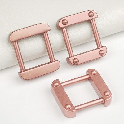 China 20mm Coffee Pink Zinc Alloy Metal Buckle for Handbags Mould Ready Customized Design for sale