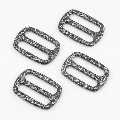 China 16mm 5/8 inch Metal Handbag Buckle with Antique Nickel Finish Adjustable Strap Buckle for sale