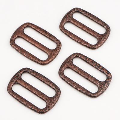 China Metal Tri Glide Buckle 3/4 Inch Antique Copper Bag Hardware 19mm Handbag Accessories for sale