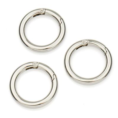 China Highly Polished Zinc Alloy 25mm Circle Keychain Snap Hooks for Handbag Decoration for sale