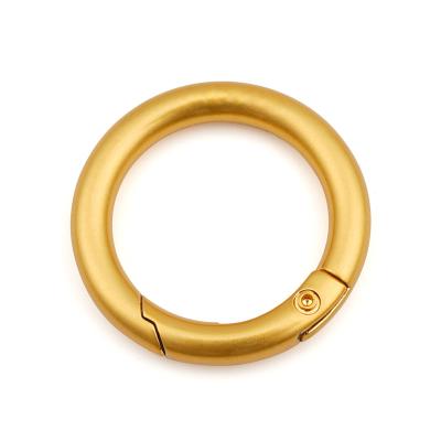 China Customized Dull Gold Metal Ring Round Carabiner Spring O Ring Snap Hook for Handbags for sale