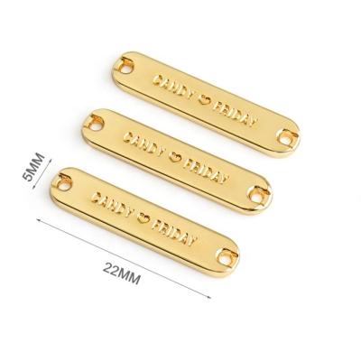 China Customer Logo Metal Clothing Labels Customized Color Metal Tags Labels for Clothing for sale