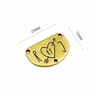 China Garment Accessories Name Tag for Child Swimwear Hats Antioxidant Surface Metal Label for sale