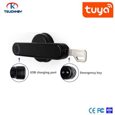 China Tuya bluetooth smart digital door lock with APP open 2020 fingerprint Tuya smart digital blue tooth door lock with APP to open mechanical key to open for sale