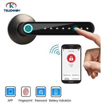 China 2020 Blue Tooth Lock 2020 Blue Electronic Blue APP Control Door Handle Fingerprint Fingerprint Lock for sale