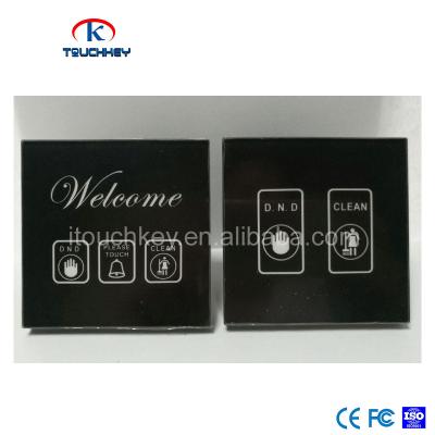 China Online checking reception and mobile APP DND hotel room doorbell touch screen the electronic door plate, online wireless wifi and wireless wifi function optional for sale