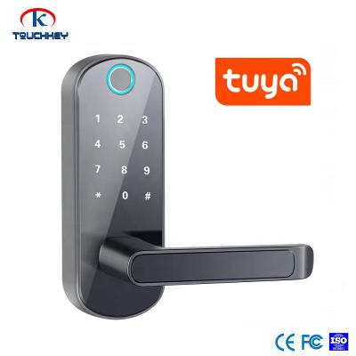 China New Tuya Code 2020 Anti-peep APP Home Apartment Digital WiFi Door Lock for sale