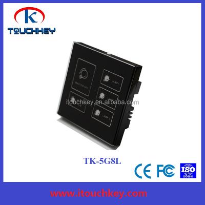 China Touch Screen Master On/Off 8gang Light Switch 8gang Lamp Switch On/Off For Smart Hotel And Home for sale