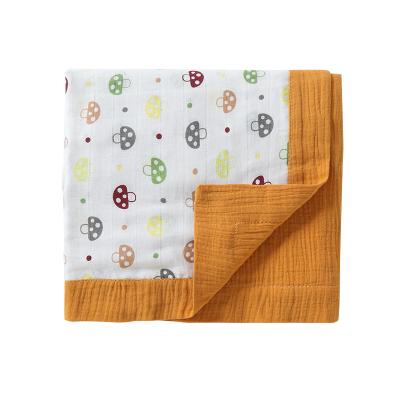 China Breathable Baby Blanket Flower Super Soft Inch 47*47 For Newborns Cotton 6 Layers Gauze Muslin Wraps Blankets OEM Copy for sale