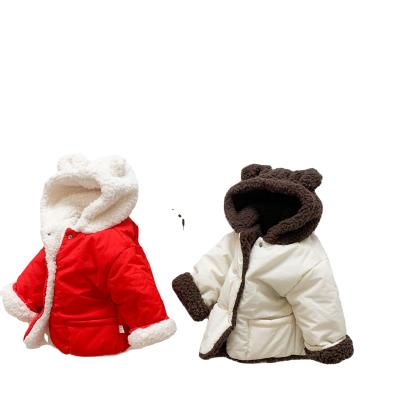 China Cute Plus Size Babies Winter Clothes Lightweight Kids Down Coats With Ear Hoodie Spring Girl Jacket Toddler Children Clothing For Boys Coat for sale